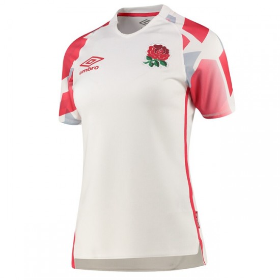 Camisola Inglesa Rugby 7S Mulher Equipamento Primeiro 2020-2021 Manga Curta